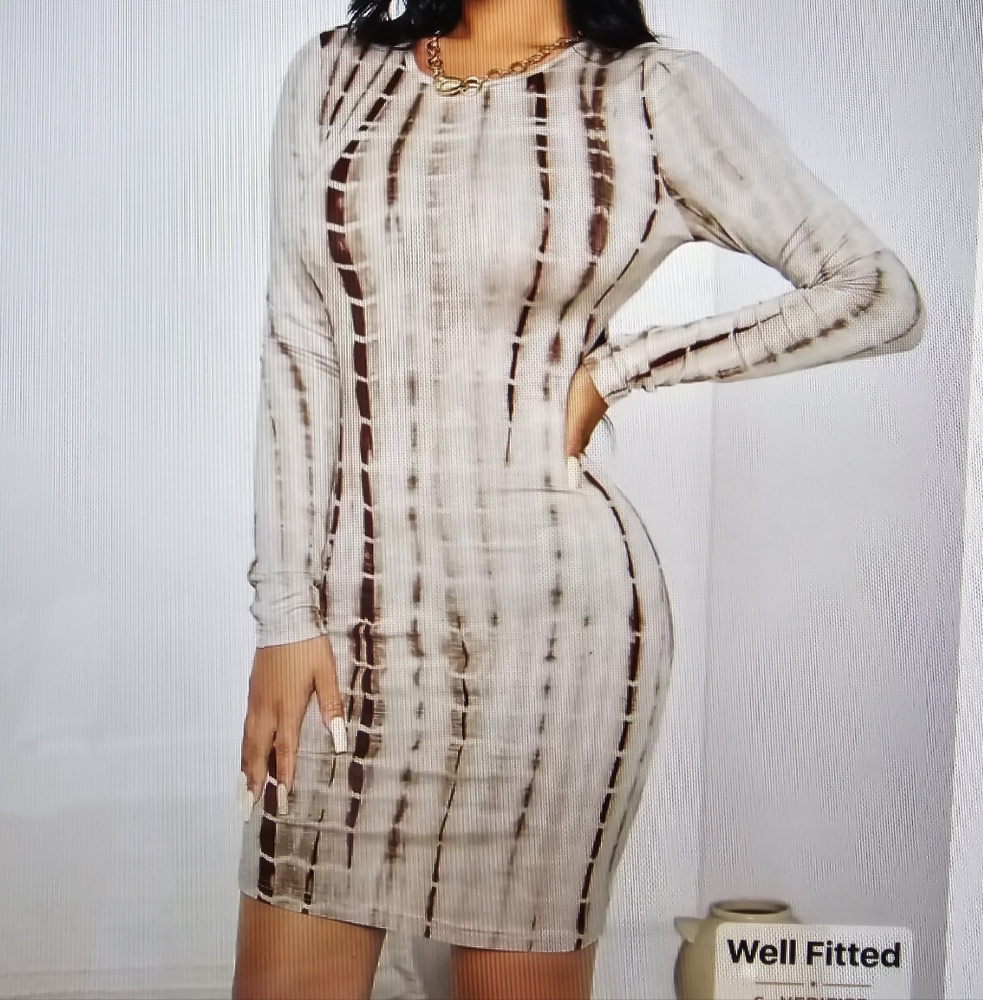 NWOT SHEIN SXY Tie Dye Bodycon Dress